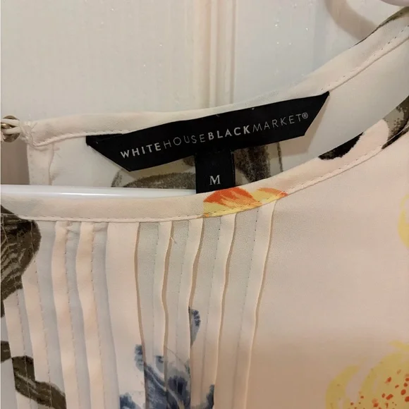 White House Black Market Floral Print Blouse - Picture 2 of 4